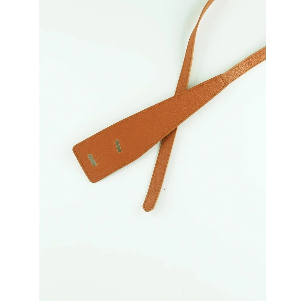 Camel Brown Belt Faux Leather PU